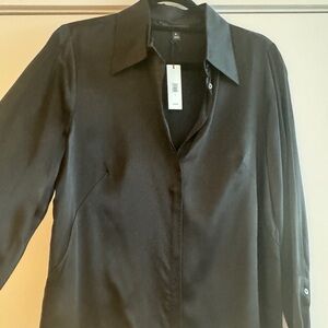 100% Black Silk Banana Republic Blouse